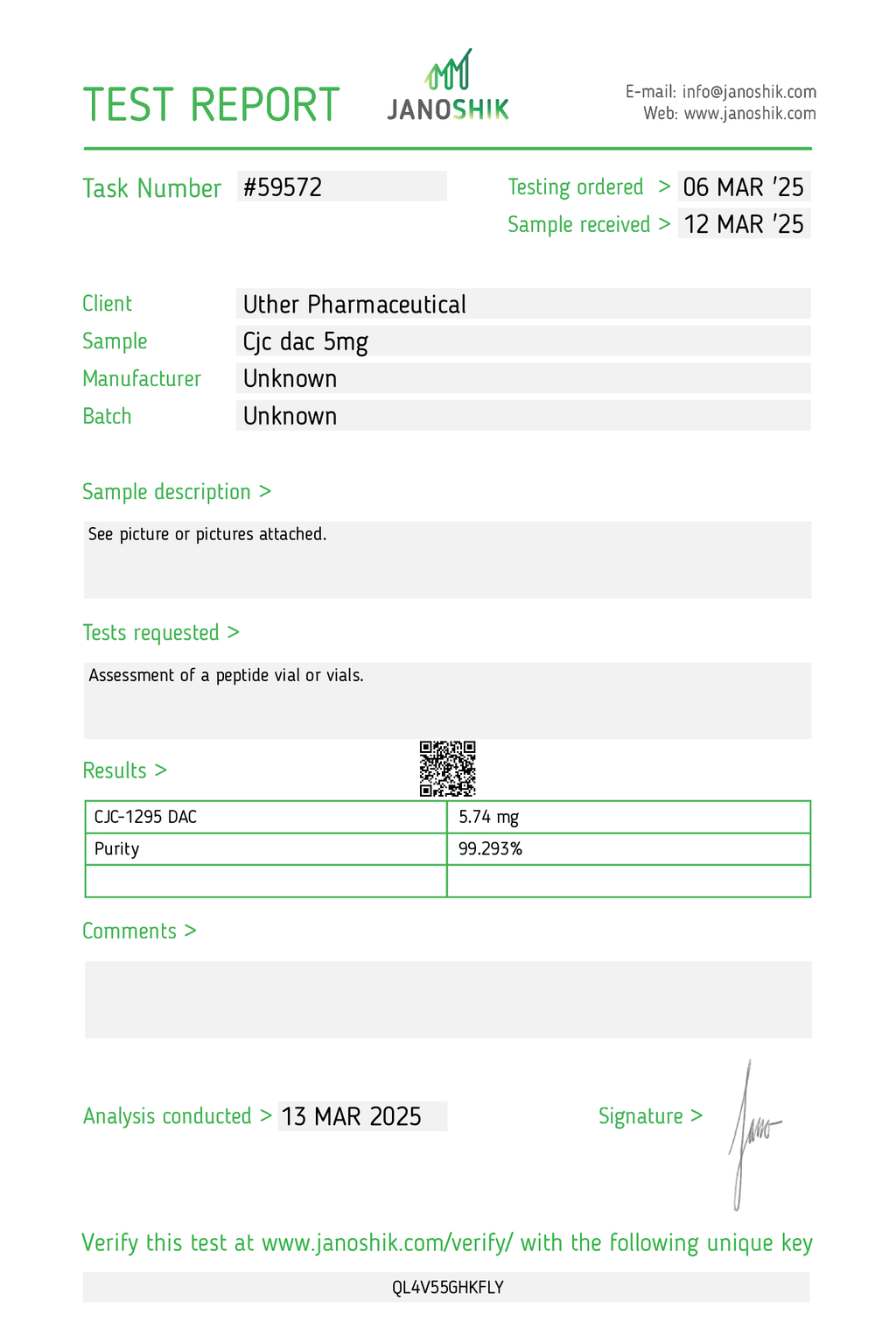 CJC-1295 5mg (med dac) t-shirt
