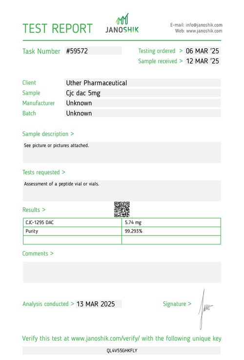 CJC-1295 5mg (med dac) t-shirt